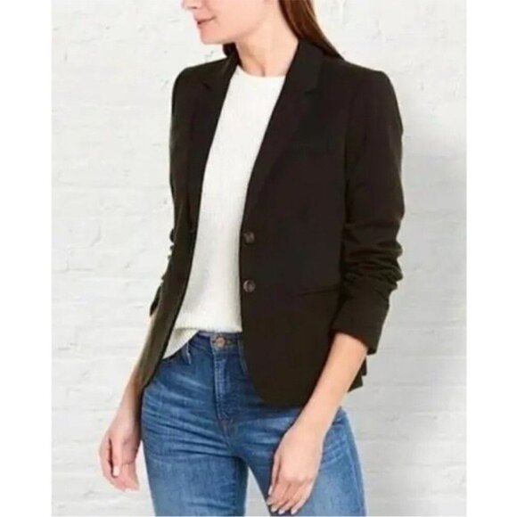 J. Crew Schoolboy Notch Lapel Blazer Black Size Small - Picture 2 of 12